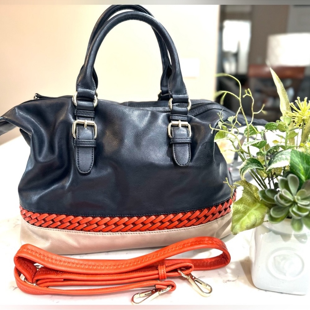 Weekender Tote Navy/Orange